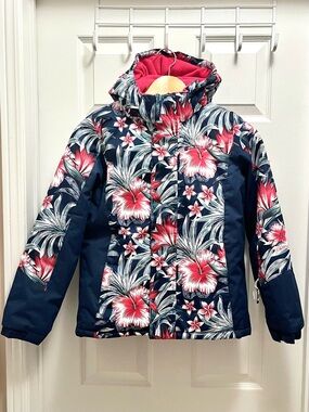 Mountain Warehouse Floral Snow Ski Jacket Hooded Size 11-12